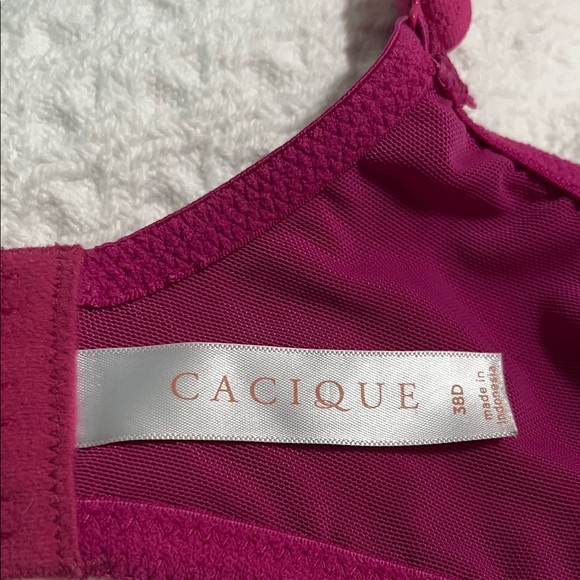Cacique Fuchsia Look Lace Bra - Picture 2 of 12